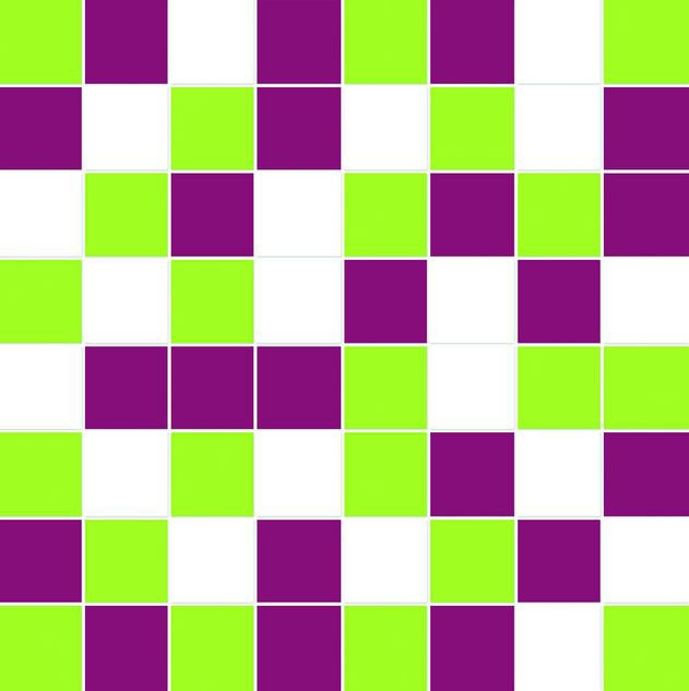 Michelle green/violet/white mosaic